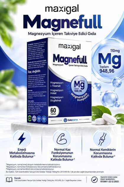 Magnefull Magnesium-Containing Supplement Food 60 Tablets