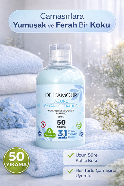Konsantre Sıvı Çamaşır Parfümü & 50 Yıkama 500ml Masumiyet