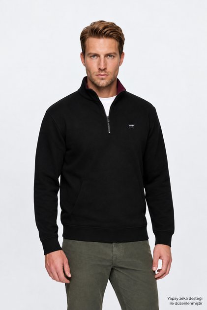 Sweatshirt, 2XL, Black