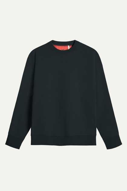 Lacivert Unisex Basic Relax Sweatshirt | (Corwen - Raven)