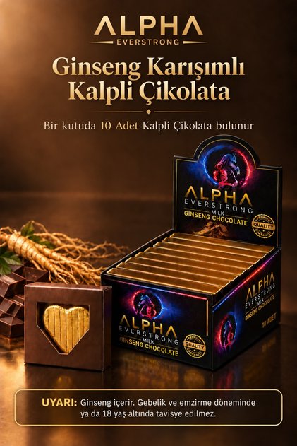 Ginseng Bitkisel Karışımlı Kalpli Çikolata