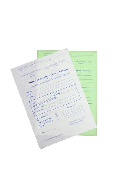 Set 50 Fisa de aptitudini A5 2 exemplare autocopiative