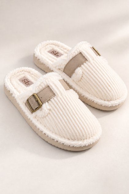 Slc 2308 Soft Plush Inside Winter Warm Women's House Slippers