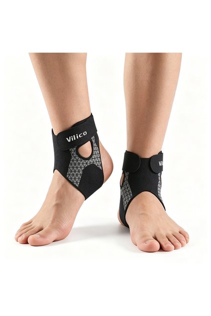 L AB205-BK2 VILICO Breathable Ankle Support Brace Adjustable Lightweight Ankle Stabilizer for Sports