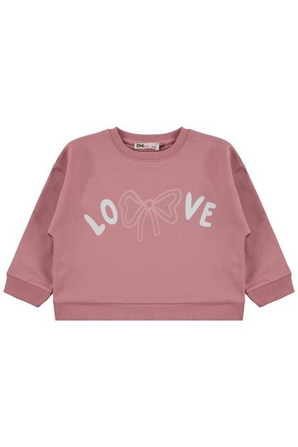 Love Printed 2-5 Years Old Sweatshirt - Pink
