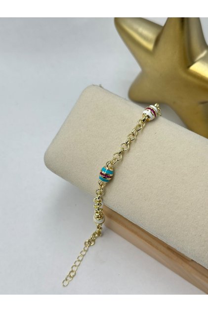 Mineli Detailed Chain Bracelet (Steel)