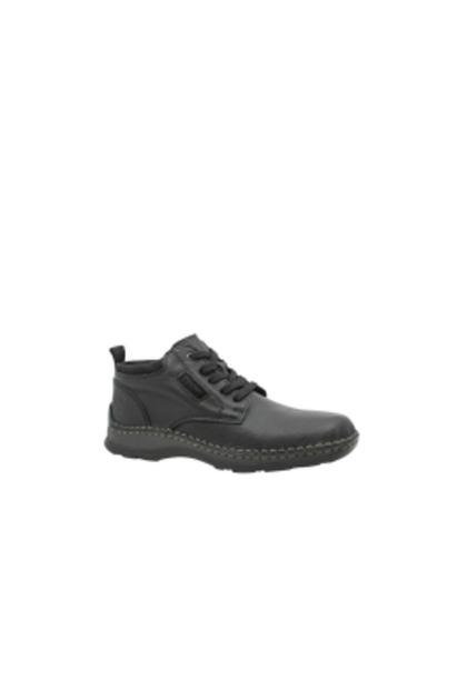 Street Explorer μαύρες casual μπότες, από κοκκώδες δέρμα, με φαρδιά φόρμα RIK05309-00