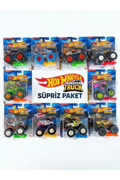 HW MONSTER TRUCK CANAVAR KAMYONLAR FYJ44 1:64 ÖLÇEK SÜPRİZ ARABA