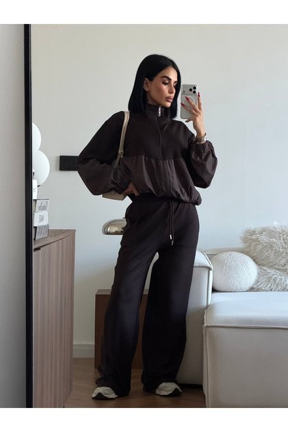 Modal and Parachute Fabric Women's Tracksuit Set