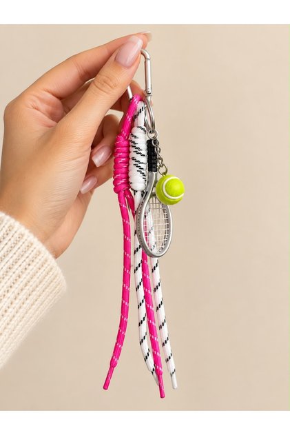 Çanta charm tenis detaylı