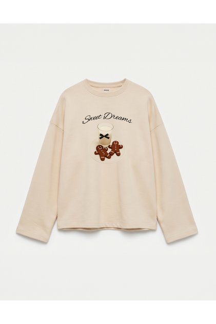 Oversize 100% Cotton 3 Thread Sweatshirt - Sweet Dreams