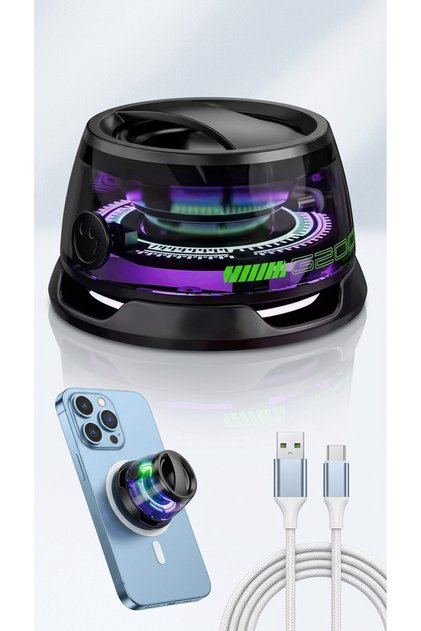 Boxă portabilă wireless Bluetooth cu suport magnetic și baterie reîncărcabilă, boxă compactă pentru telefon, birou și mașină