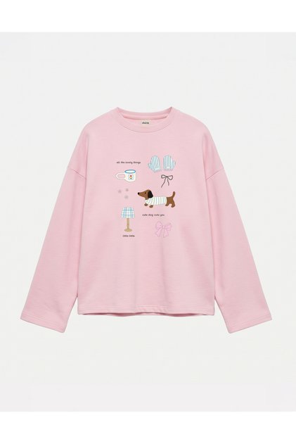 Oversize 100% Cotton 3 Thread Sweatshirt - Little Little