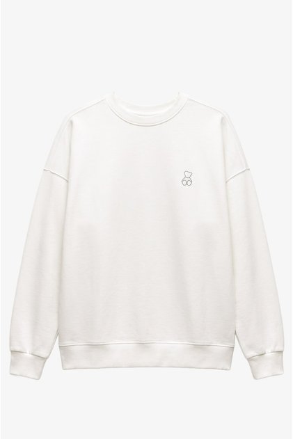 Ecru Chest Mini Stone Sweatshirt