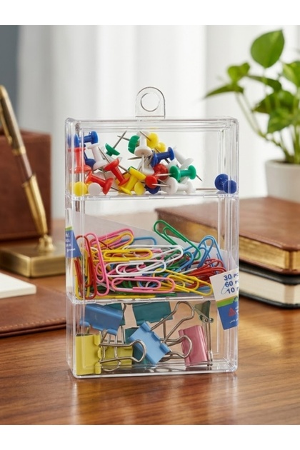 3-in-1 Comprehensive Tool Set - Paper Clips - Colored Paper Clamps