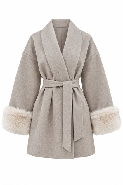 Mink Fur Sleeve Jacket - 1026