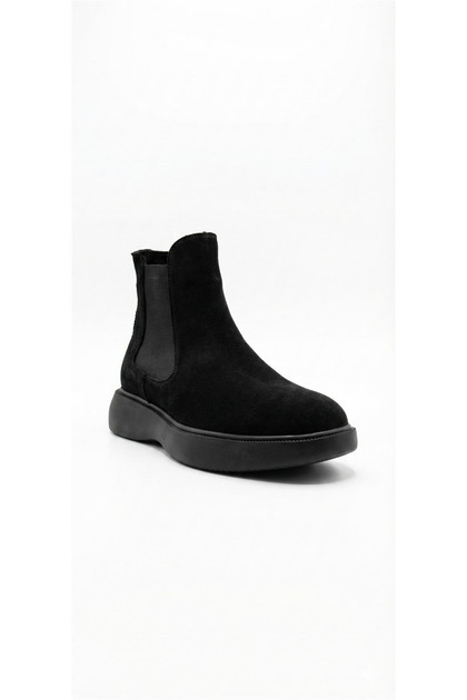 Black nubuck men's genuine leather boot 467.752