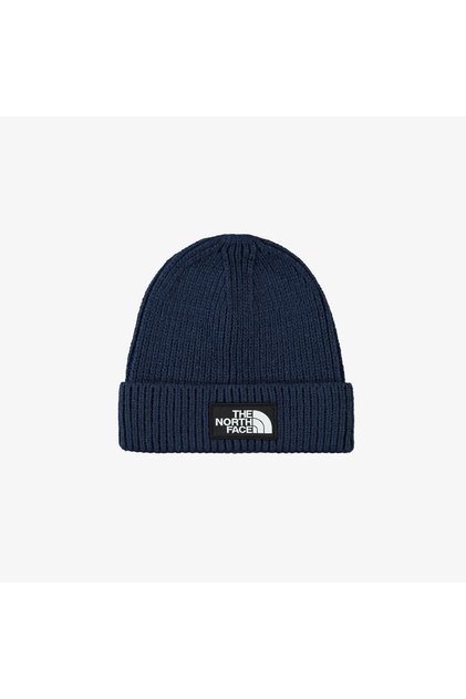 Logo Box Cuffed Unisex Blue Beanie