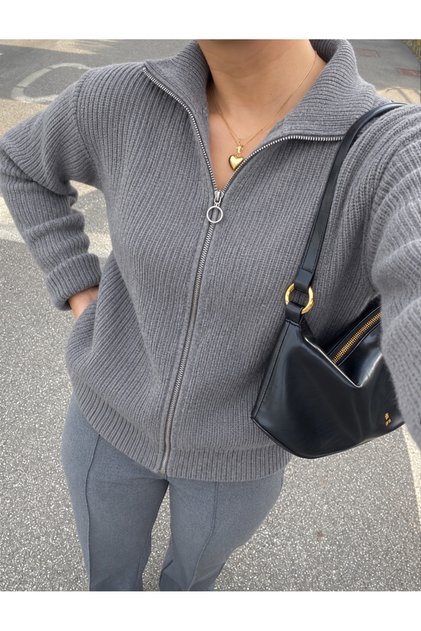 Women's Full Zipper Knitwear Cardigan