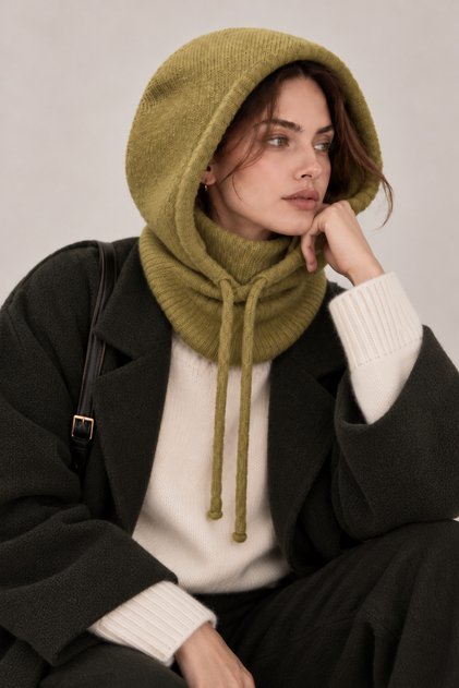 Women's Knitwear Çağla Balaklava Neck Collar Hat Byn05