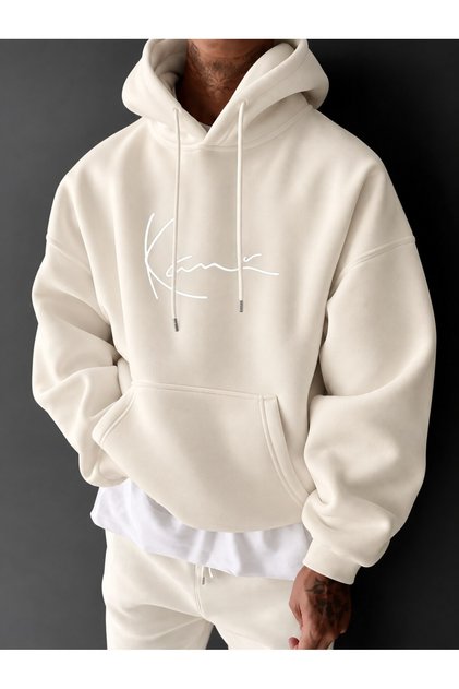 Erkek Premium Oversize 3 İplik Baskılı Hoodie Kaliteli Kumaş Kalın Kapüşonlu Sweatshirt