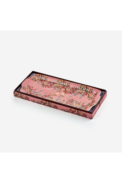Summer Lounge Red Porcelain Tray 35X15,6X2,6 cm