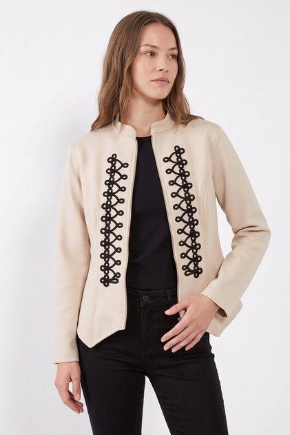 Embroidered Jacket 202718 - Stone