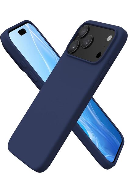 BluePeak Clear Case for iPhone 18 Pro, Anti-Scratch Protective Case (Navy Blue, iPhone 18 Pro)