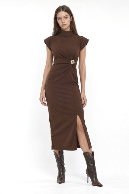 Busem Women's Half Turtleneck Midi Dress
