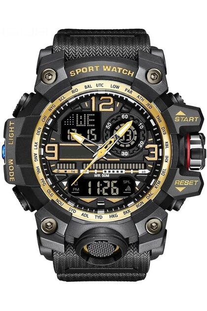Men's Watches, Sports Outdoor Waterproof Wrist Watch, Multi-Function Military Wrist Watch with Large
