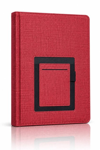 17X24Cm 1630 Fabric Dated Agenda with Wallet and Pen Holder Pocket (Ivory Paper)