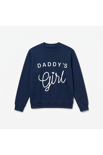 Daddy Girl Printed Premium Crew Neck Long Sleeve Sweatshirt