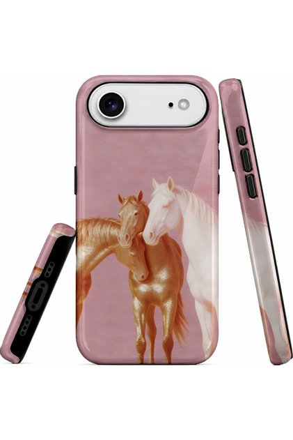 iPhone 17 Air Compatible - Kanki Horses, Double Layer Cover, Glossy Surface Protective Case