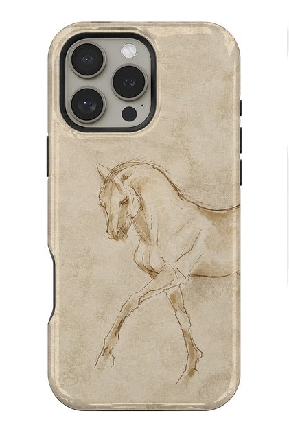 Compatible with iPhone 14 Pro Max - Noble Horse, Double Layer Cover, Glossy Surface Protective Case