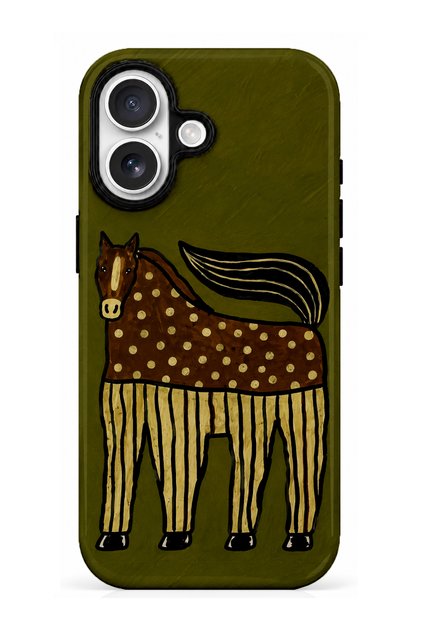 iPhone 17 Compatible - Spotted Horse, Double Layer Cover, Glossy Surface Protective Case