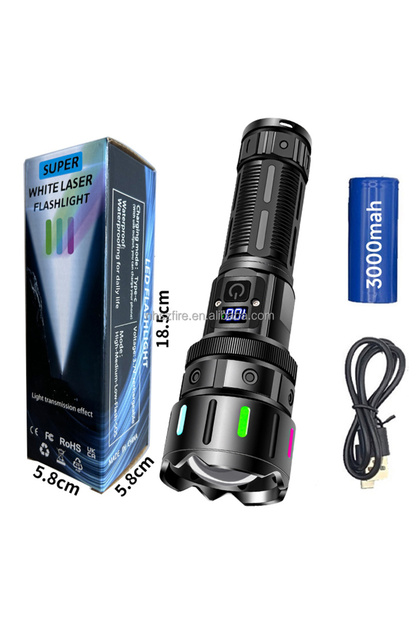 بنك طاقة محمول بسعة 5000 مللي أمبير مع مصباح LED بقوة 1000 لومن وشحن سريع 30 واط من نوع C وشاشة عرض USB للتخييم والطوارئ