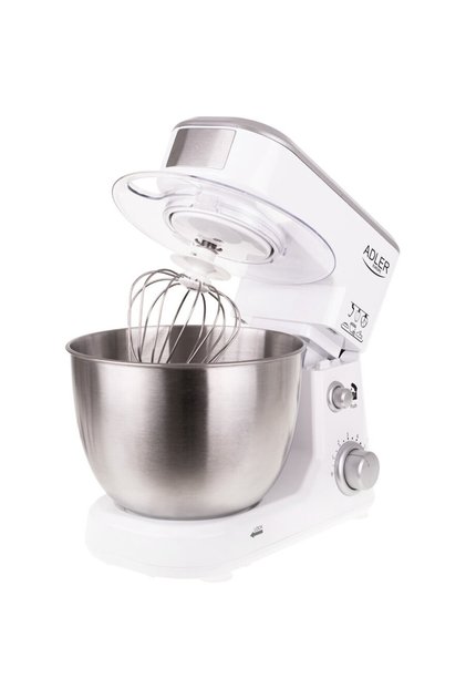 Mixer planetar AD4216, 1000W, 6 viteze, capacitate bol 4l, Alb/Inox
