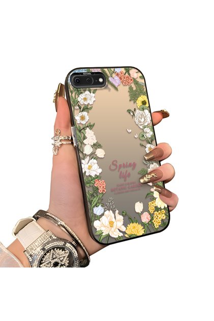 iPhone 7 Plus/8 Plus Compatible Flower Frame Patterned Phone Case Botanic Garden