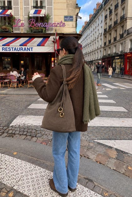Aura Shoulder Bag Dark Mink