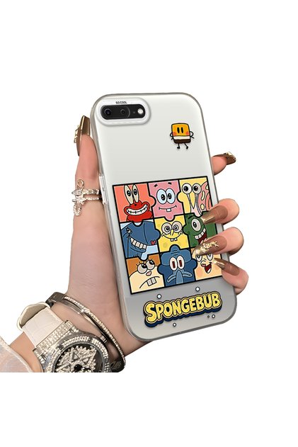 iPhone 7 Plus/8 Plus Compatible Puzzle Character Collage Pattern Phone Case Shock-Proof