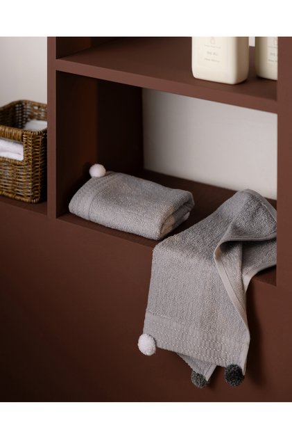 Valerie 2-Pack 100% Cotton Hand Towels - Gray - 30X30 cm