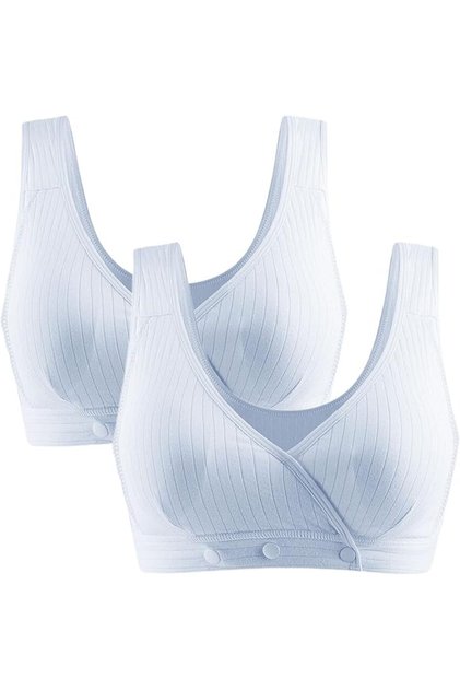 Comfortable Cotton Maternity Bra for Women, Front Closure Bras for Seniors - Pack of 2