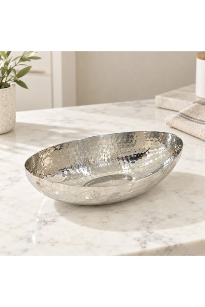 وعاء تقديم من الفولاذ المطروق يدويًا - 25×25.5 سم