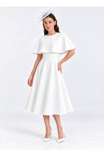 Bolero Square Neck Midi Promise Dress Engagement Dress (Set of 2)