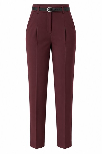 Burgundy Belted Trousers - 2Y3790