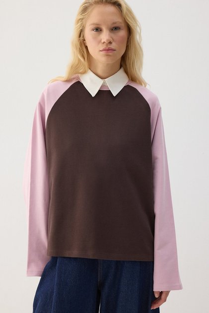 BLOK RENKLİ SWEATSHIRT