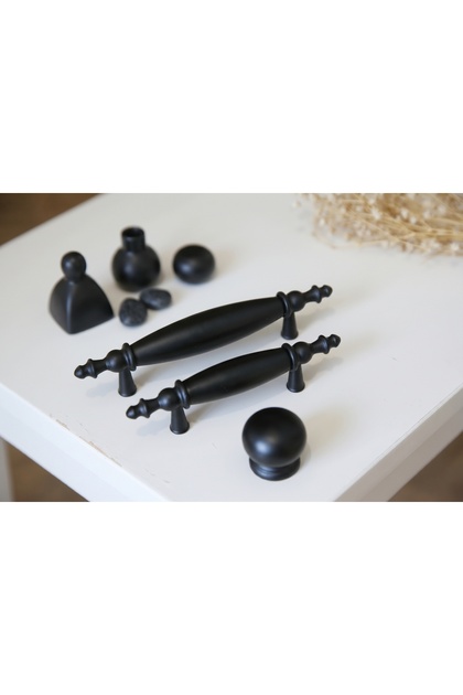 Luxury Matte Black Porcelain Furniture, Drawer, Wardrobe, Cabinet Handle (96mm - 64mm - Knob)