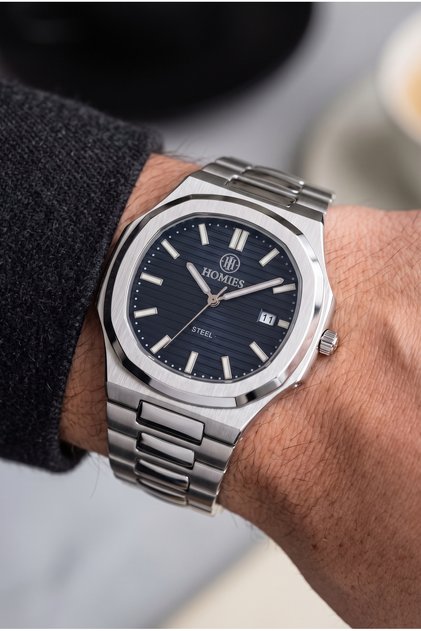 Eşref Single Model Complete Steel Men's Wristwatch