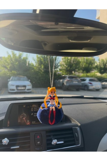 Anime Girl Navy Blue Pompom Rear View Ornament Anime