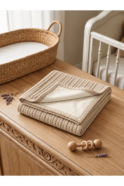 Double-Sided Muslin Knitwear Baby Blanket 85X105 cm Cotton Knitted Newborn Baby Blanket
